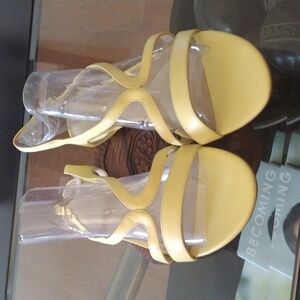 Yellow Leather Sandals
